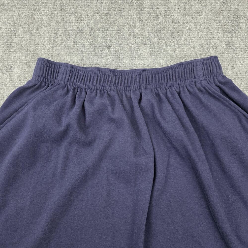 Vintage Lands End Skirt Womens Medium Blue Cotton A-Line Pockets Made in USA - Picture 8 of 12